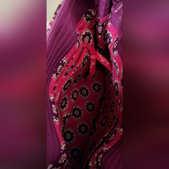 Vera Bradley Vintage Pinks And Purples  Bag Tote With Single Strap - Picture 8 of 9